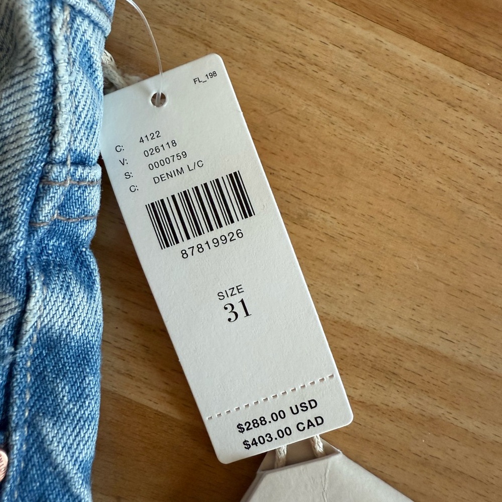 NWT Awesome Mother High Waisted Spinner Zip Sneak Chew in We Bounced - Size 31 - Picture 6 of 15